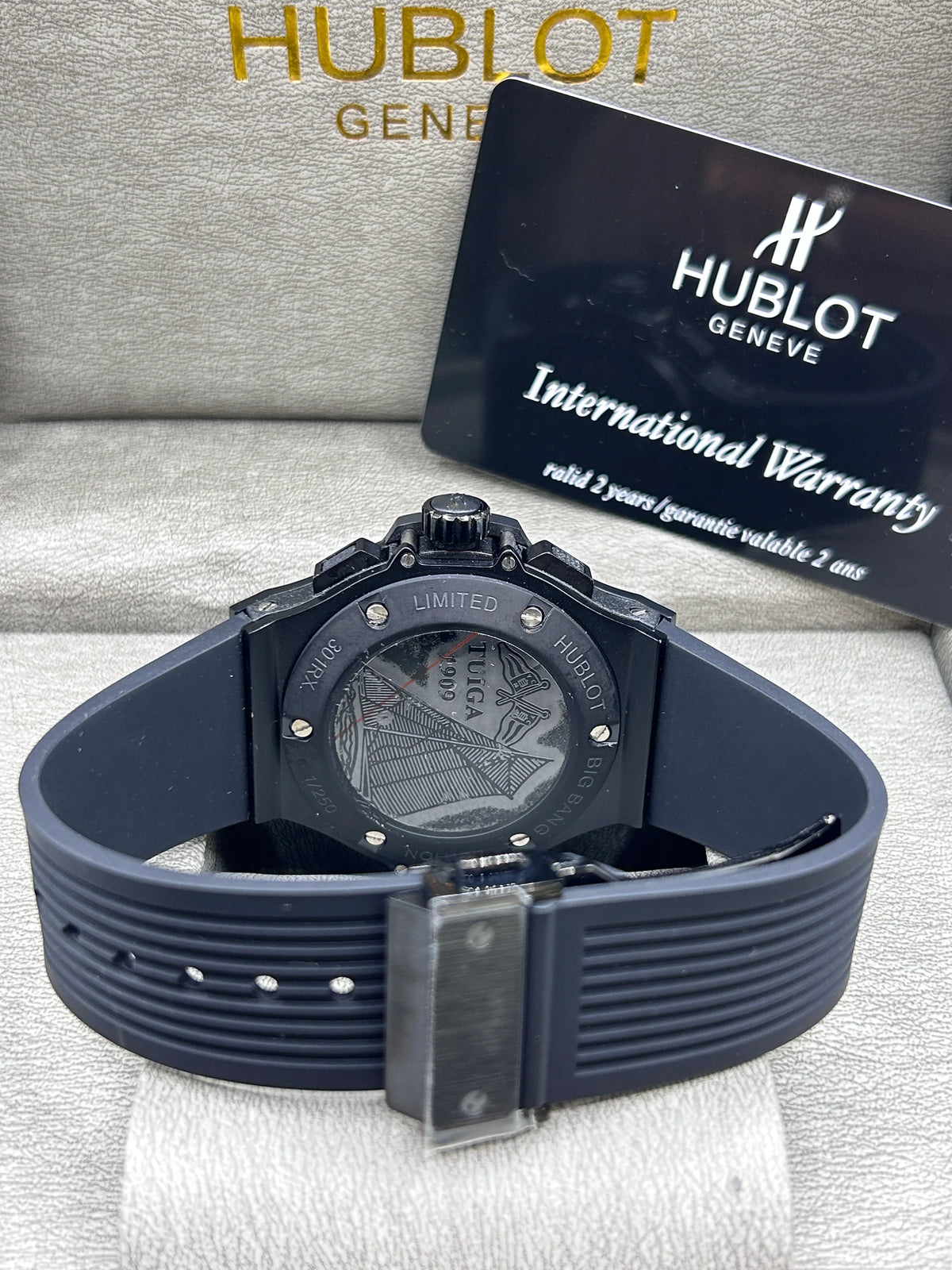 Hublot Big Bang Black and Blue Chronograph Watch