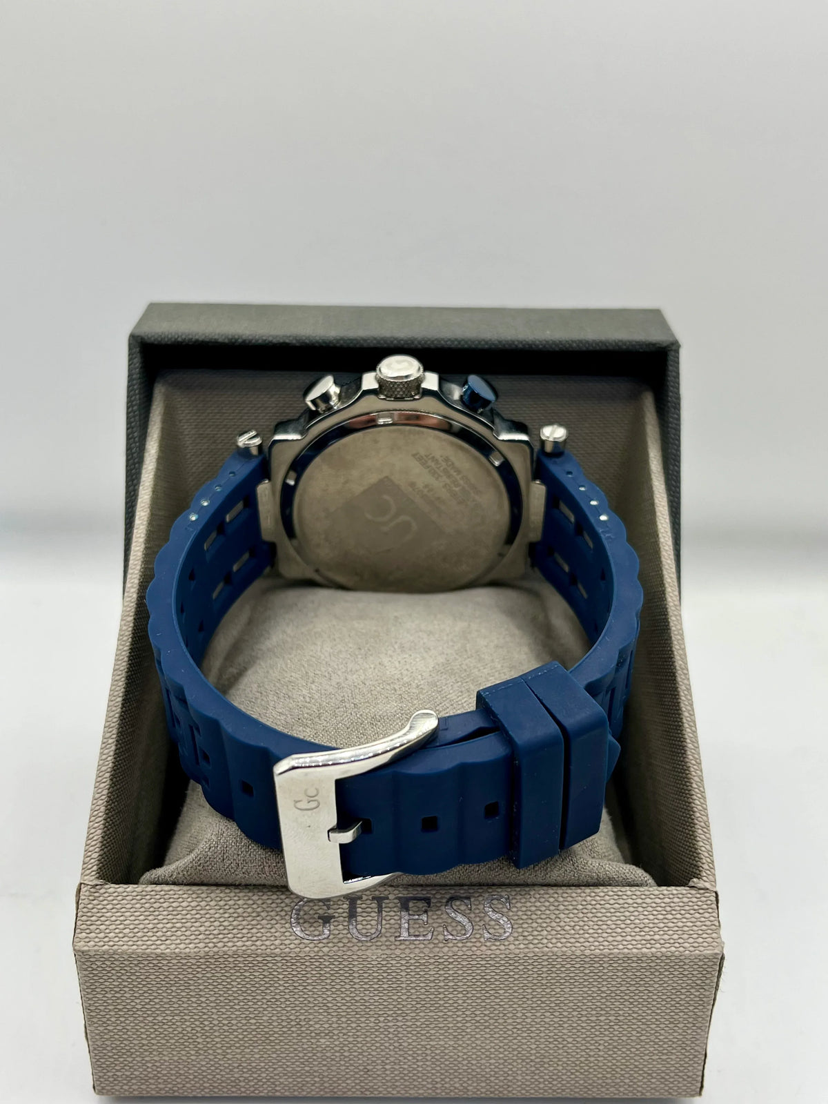 Guess Blue Dial Blue Stainless Steel Chronograph Watch