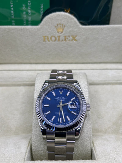 Rolex Datejust Blue Dial Watch