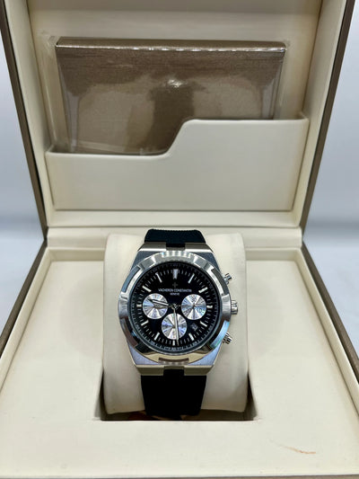 Vacheron Constantin Silver Case Black Dial Chronograph Watch