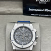 Hublot Big Bang White Case Skeleton Blue Strap Watch