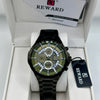 Reward Green Dial Black Stainless Steel Quartz Watch