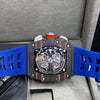 Richard Mille Grey Case Blue Strap Skeleton Watch