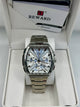 Reward Openwork Silver Dial Stainless Steel Quartz Watch