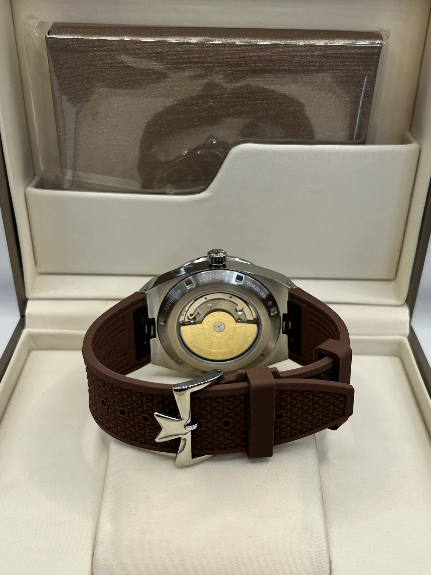 Vacheron Constantin Brown Leather Black Dial Watch