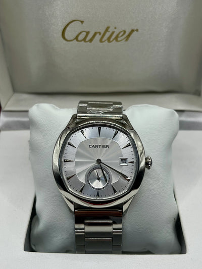 Cartier Silver Dial Stainless Steel Watch