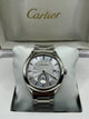 Cartier Silver Dial Stainless Steel Watch