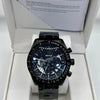 Reward Black Skeleton Dial Black Stainless Steel Quartz Watch