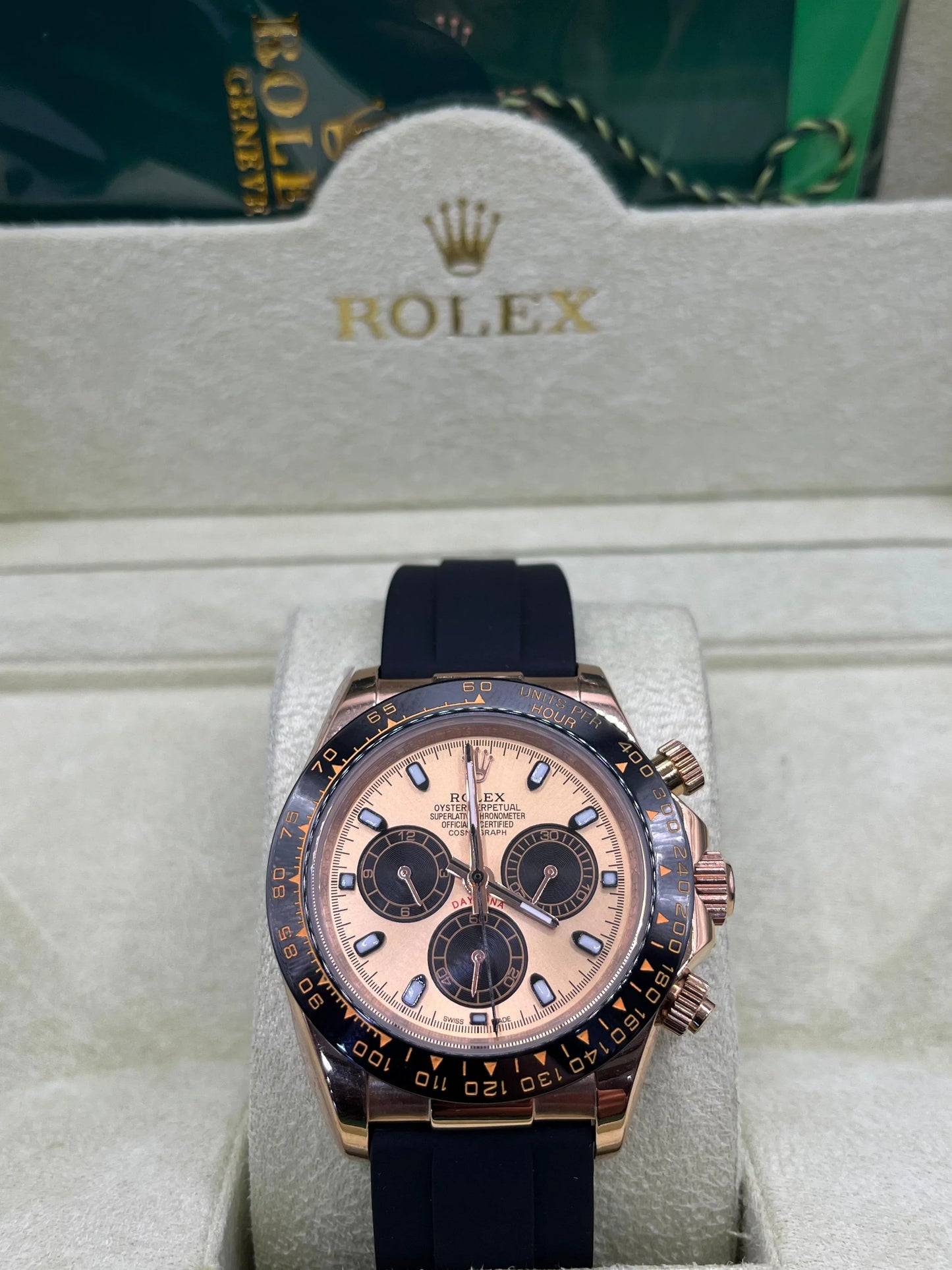 Rolex Daytona Rose Gold Oysterflex Watch