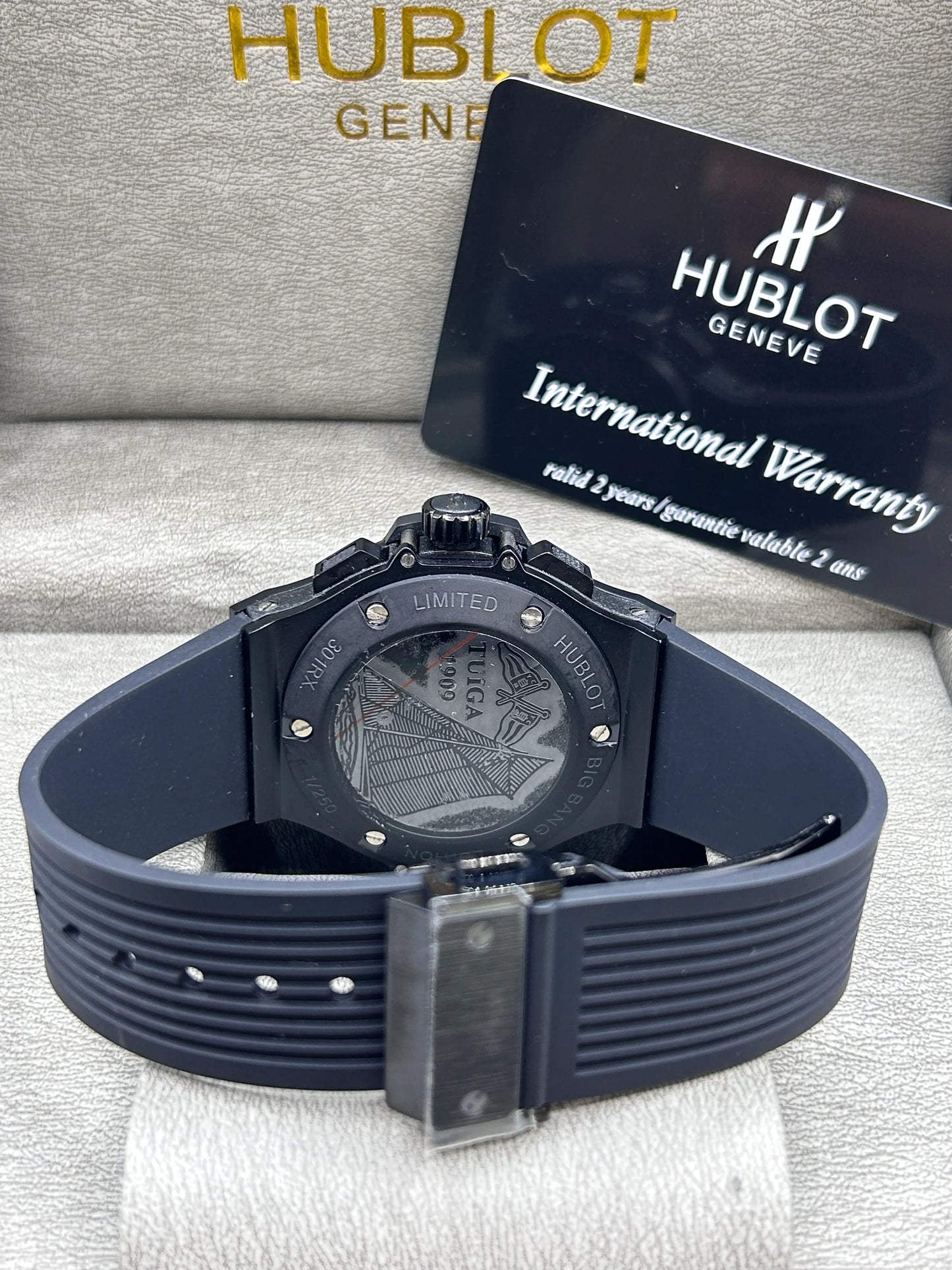 Hublot Big Bang Black and Blue Chronograph Watch