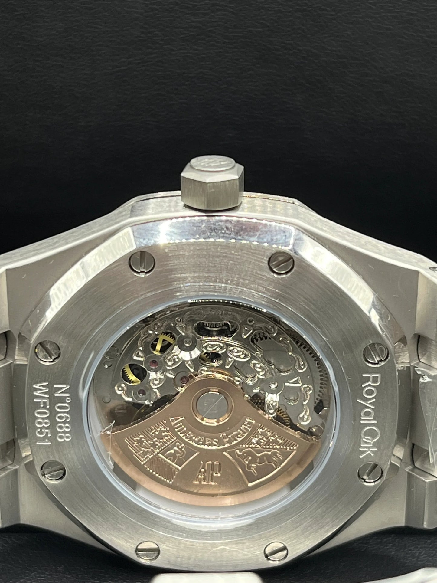 Audemars Piguet Royal Oak Black Skeleton Stainless Steel Watch