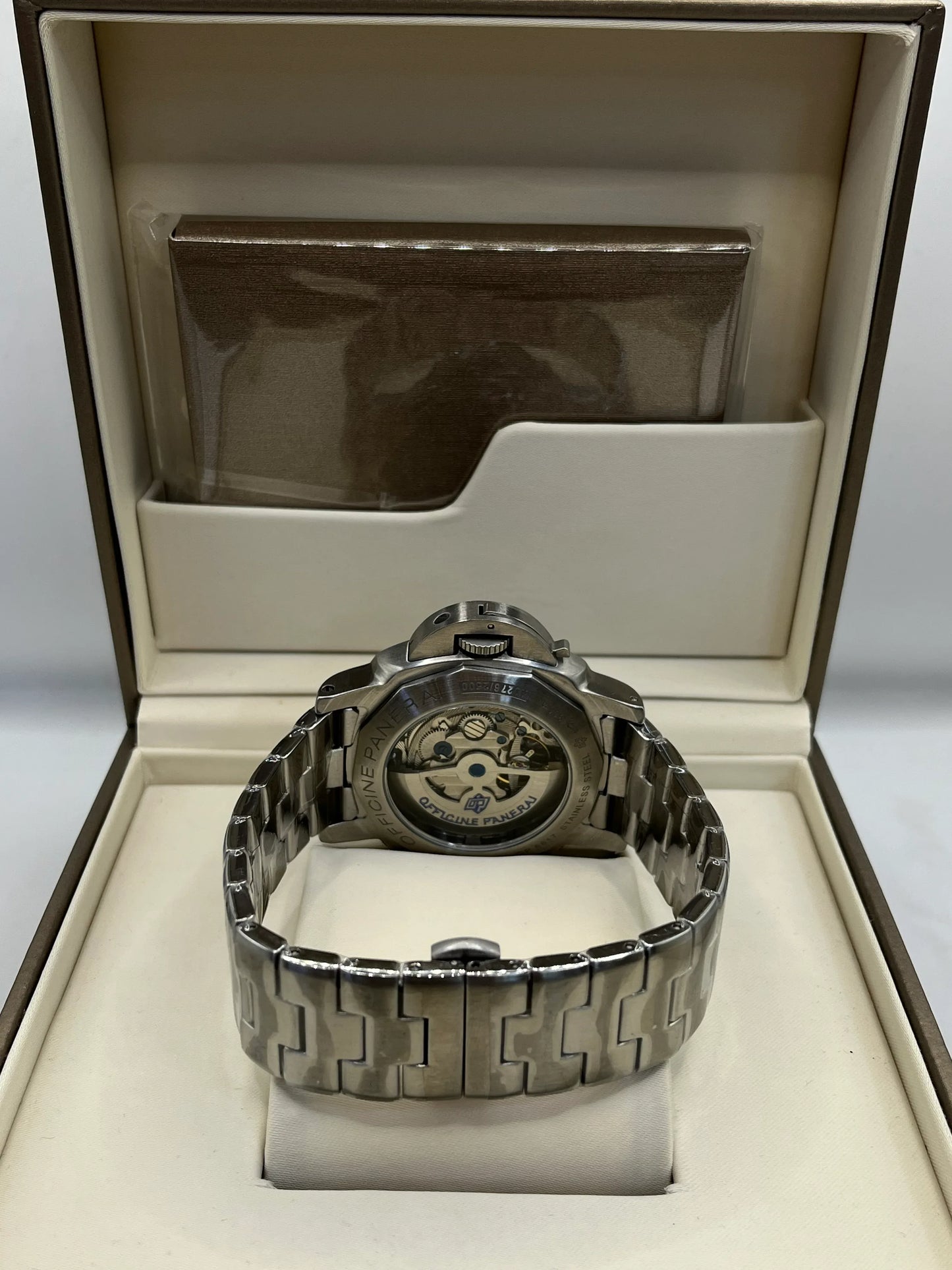 Panerai Luminor Dark Blue Dial Stainless Steel Watch