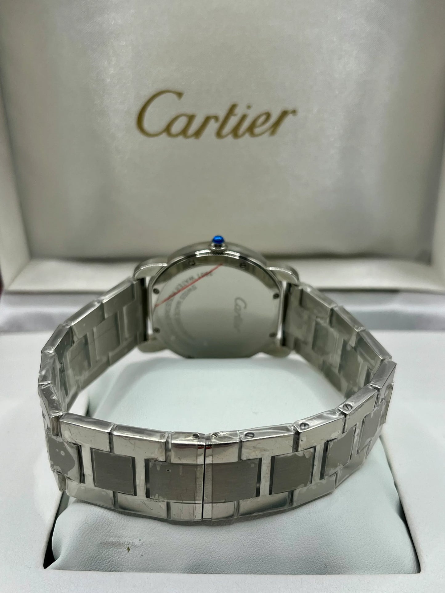 Cartier Ballon Bleu White Dial Stainless Steel Watch