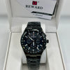 Reward Black Dial Black Stainless Steel Chronograph Watch