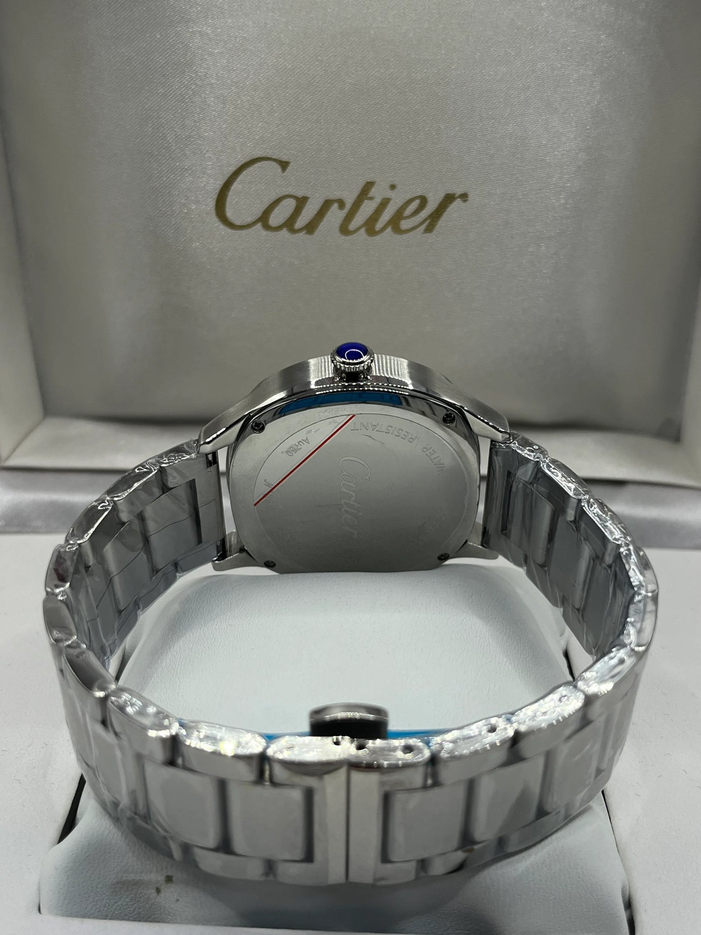 Cartier Silver Dial Stainless Steel Watch
