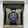 Guess balck Blue Dial Stainless Steel Chronograph Watch