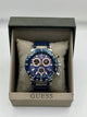 Guess balck Blue Dial Stainless Steel Chronograph Watch