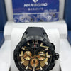Hanboro Black and Gold Dial Chronograph Watch