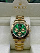 Rolex Daytona Gold Green Dial Chronograph Watch