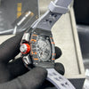 Richard Mille Grey Case Grey Strap Skeleton Watch