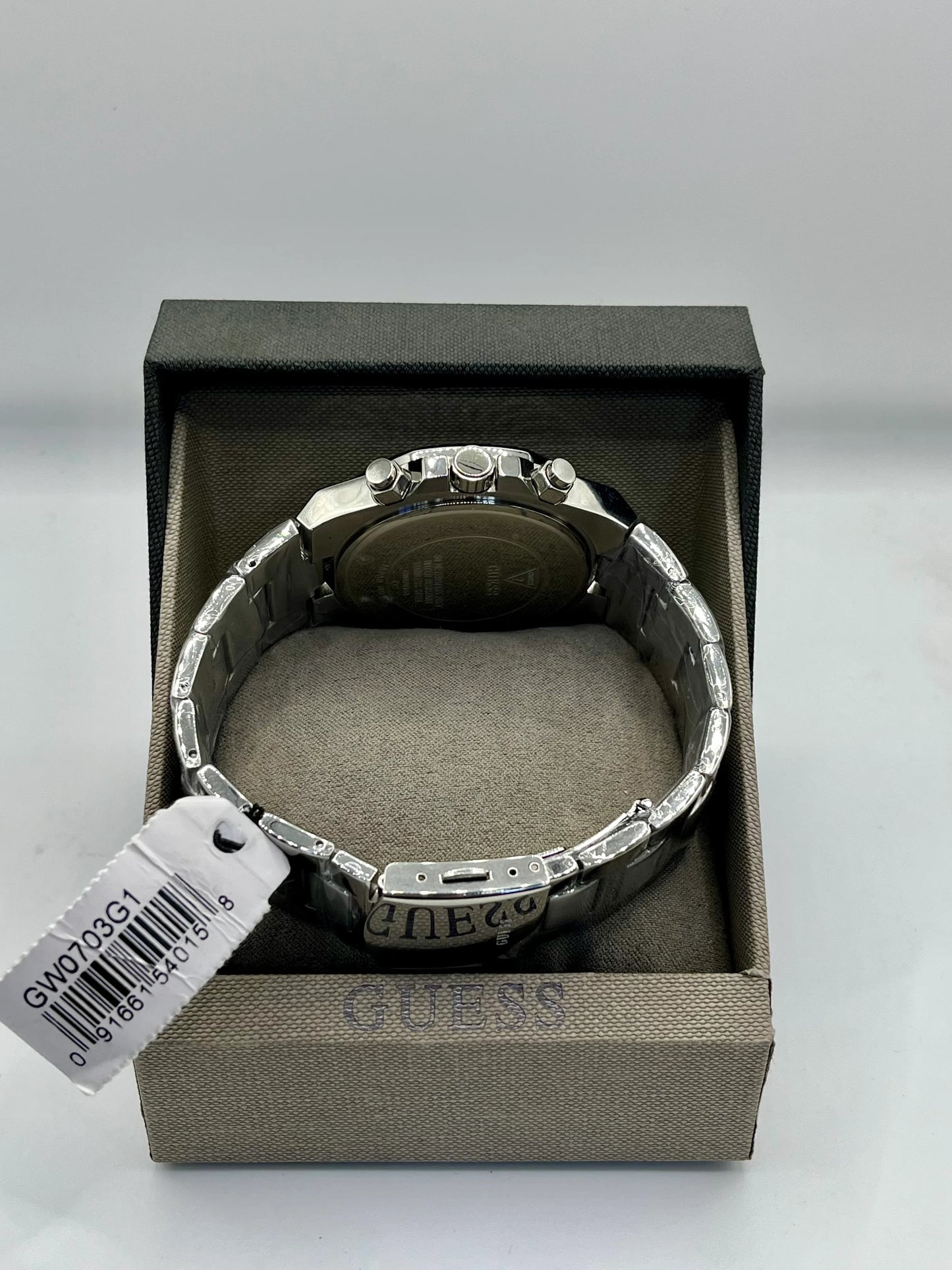 Guess Black Dial Stainless Steel Chronograph Watch