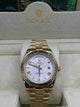 Rolex Day-Date Gold White Dial Watch