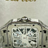 Cartier Santos Green Skeleton Stainless Steel Watch