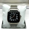 Cartier Santos Black Dial Stainless Steel Watch