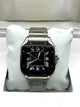 Cartier Santos Black Dial Stainless Steel Watch
