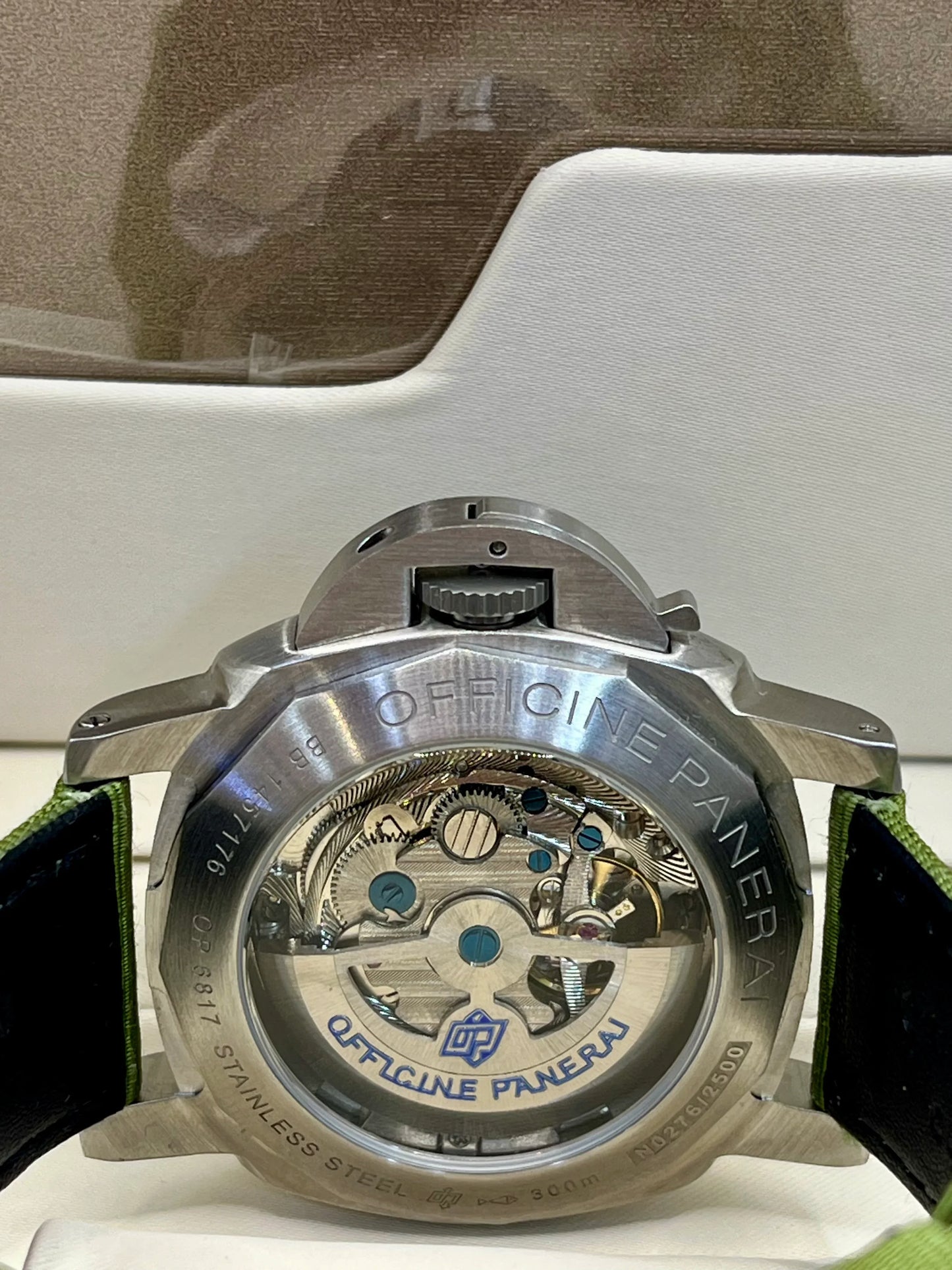 Panerai Luminor Blue Dial Stainless Steel Watch