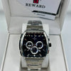 Reward Black Dial Stainless Steel Chronograph Watch