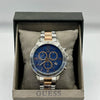 Guess Blue Dial Two Tone Chronograph Watch