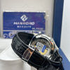 Hanboro Blue and White Dial Leather Automatic Watch