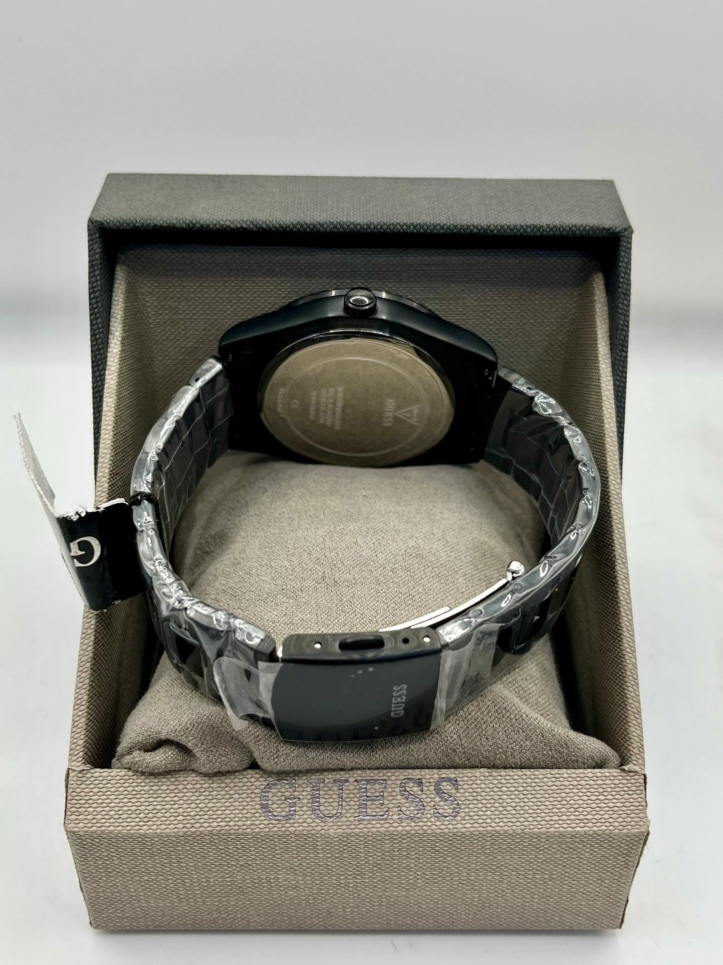 Guess Black Dial Black Stainless Steel Watch