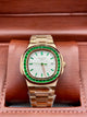Patek Philippe Nautilus Green Bezel Gold Watch