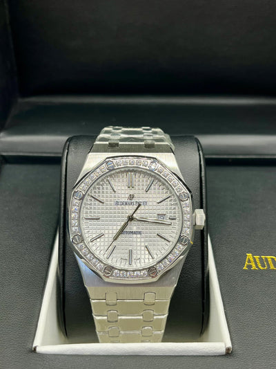 Audemars Piguet Royal Oak Iced Silver Diamond Watch