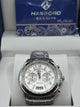 Hanboro White Dial Stainless Steel Chronograph Watch