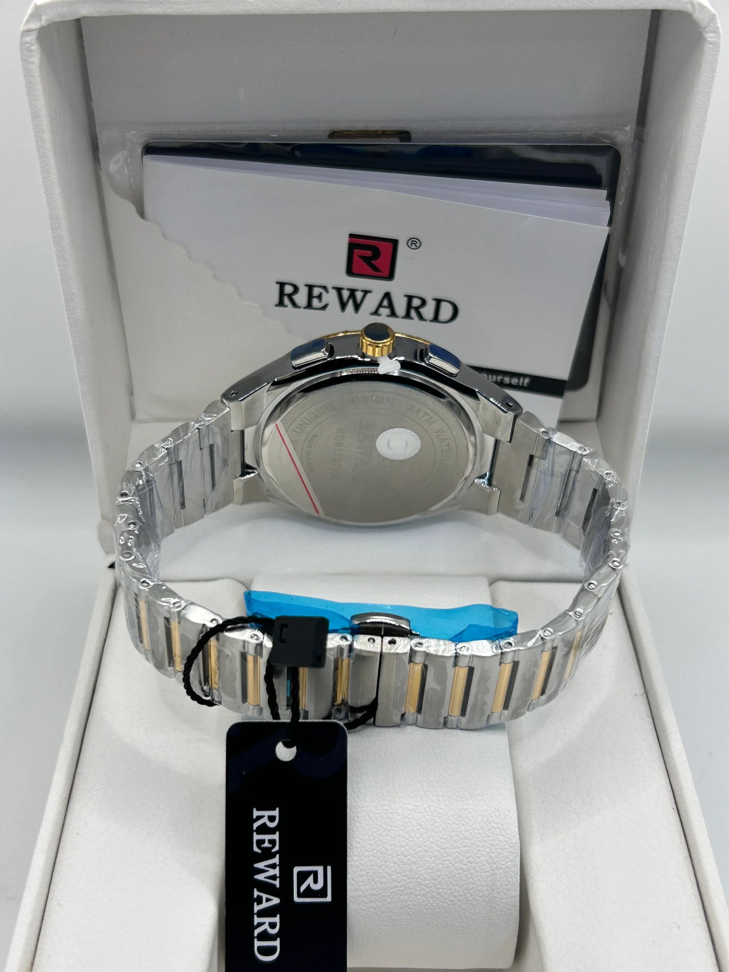 Reward Classic White Dial Two Tone Quartz Watch