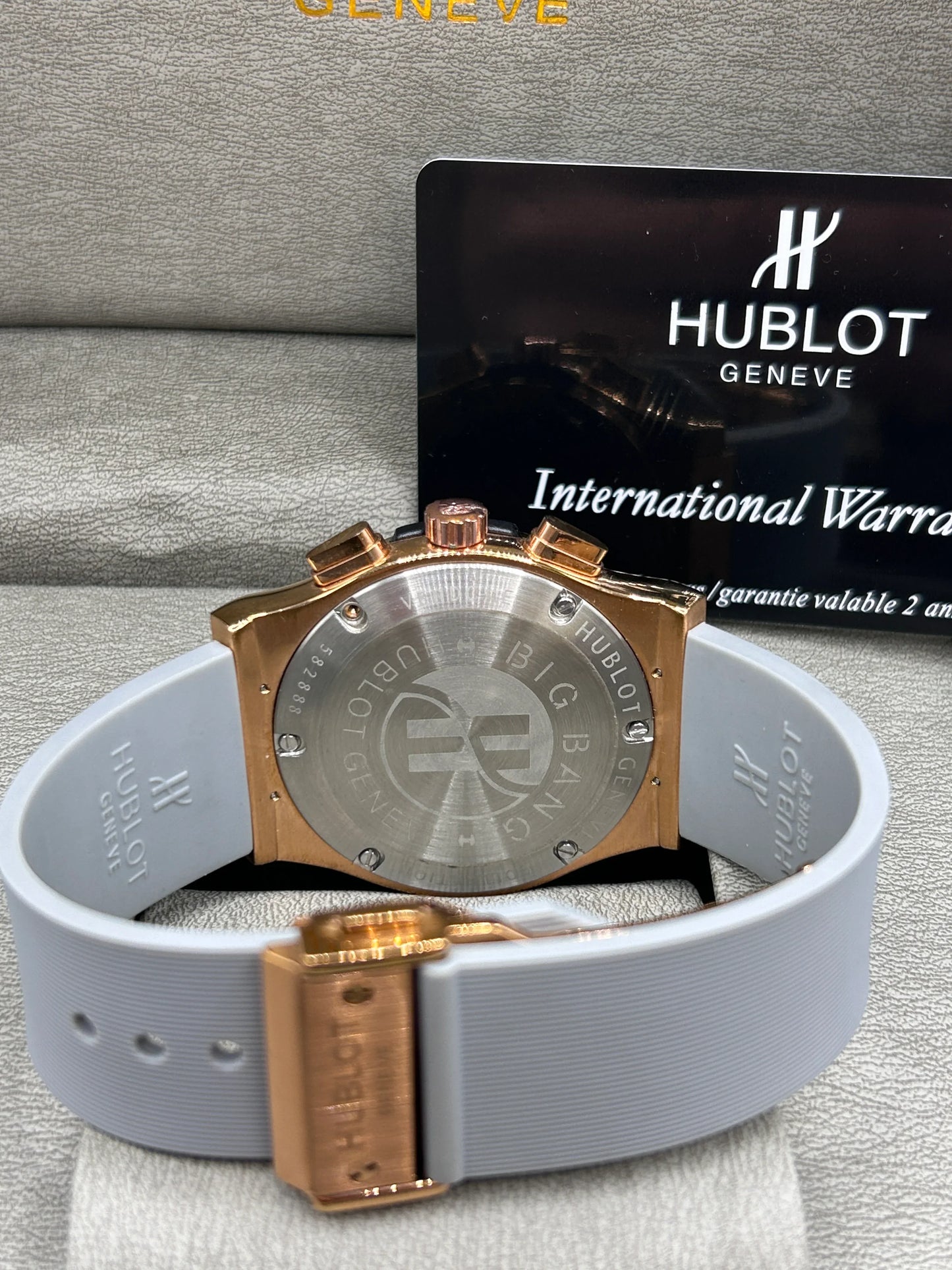 Hublot Big Bang Rose Gold Grey Chronograph Watch