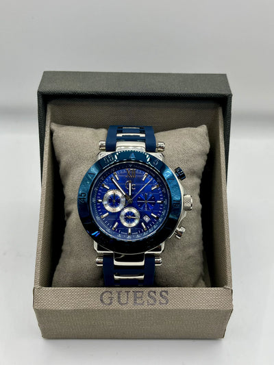 Guess Blue Dial Blue Stainless Steel Chronograph Watch