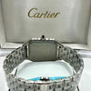 Cartier Santos Blue Dial Stainless Steel Watch