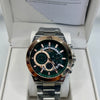 REWARD Luxury Chronograph Watch – Green Dial Rose Gold & Steel