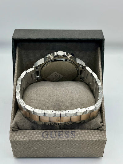 Guess Blue Dial Two Tone Chronograph Watch