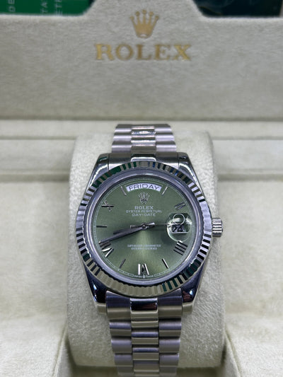 Rolex Datejust Olive Green Dial Watch