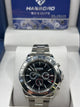 Hanboro Black Dial Stainless Steel Chronograph Watch