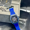 Richard Mille Blue Rubber Strap Skeleton Watch