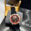 Jacob & Co Rose Gold Case Black Strap Skeleton Watch