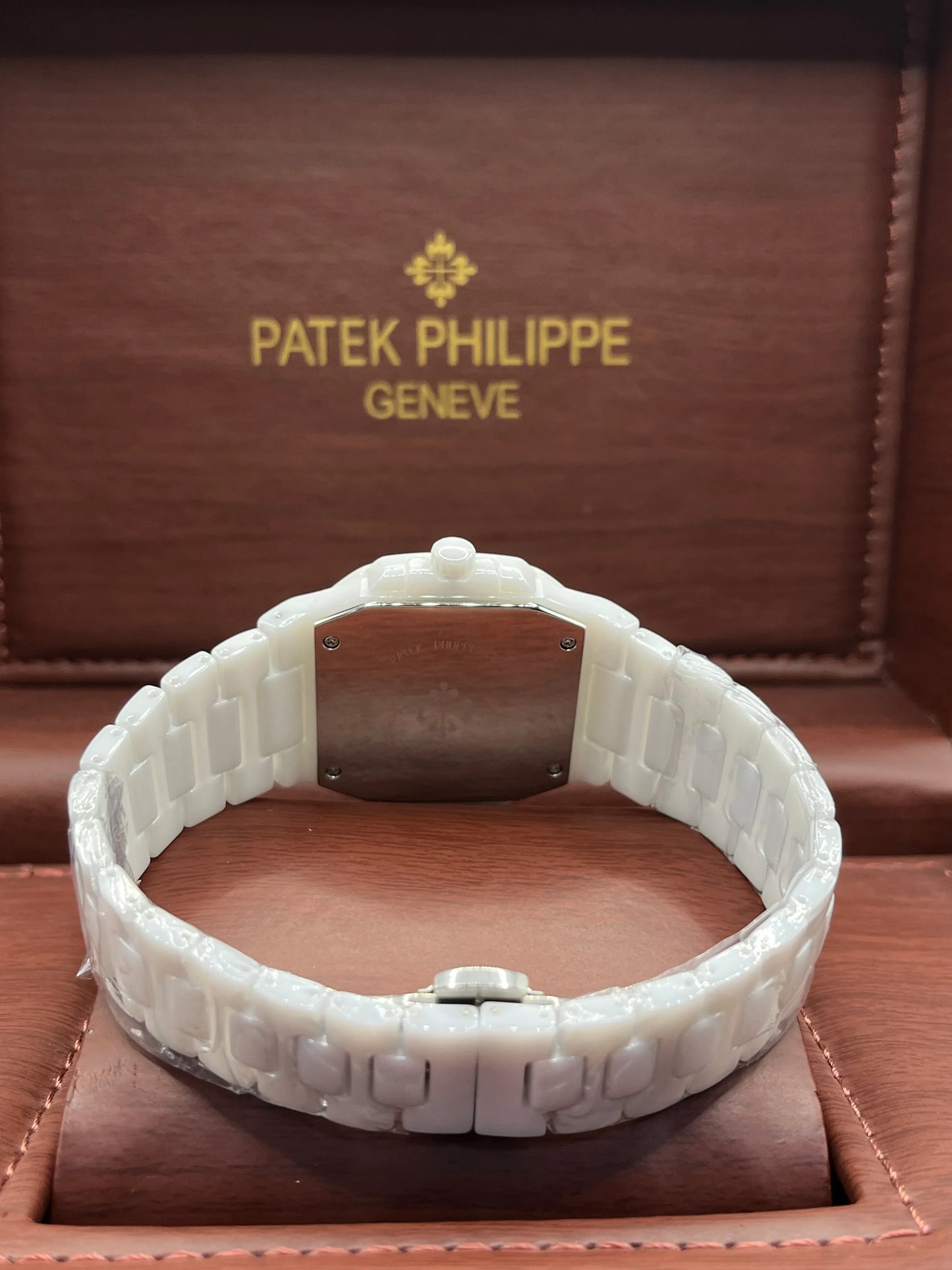 Patek Philippe Aquanaut Yellow Dial White Watch