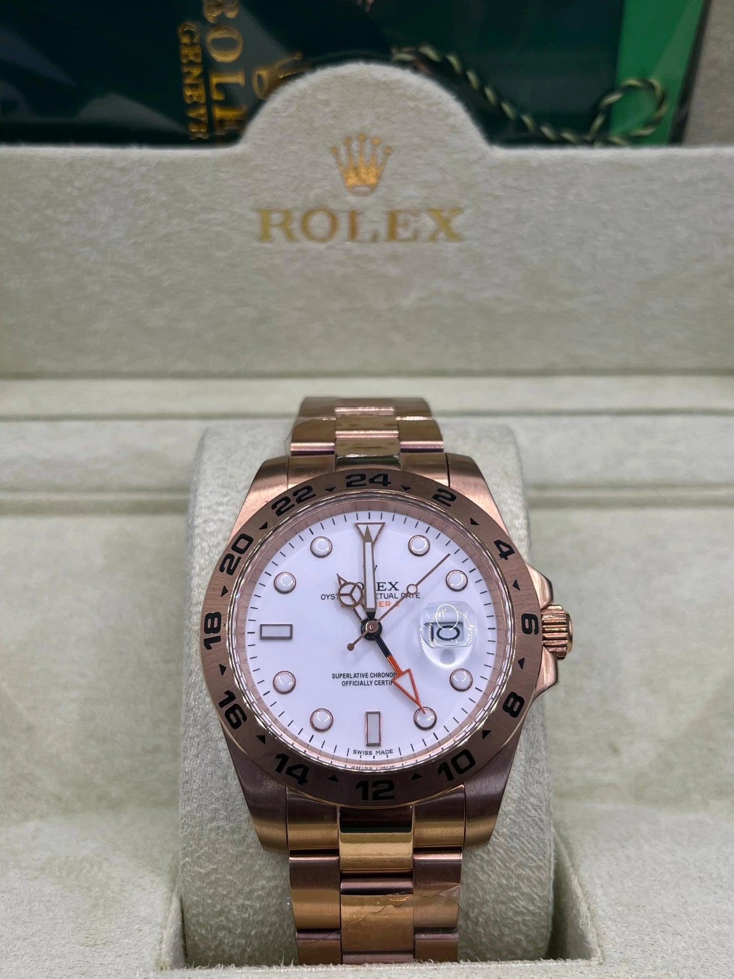 Rolex Yacht-Master Rose Gold White Dial Watch