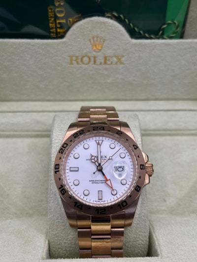 Rolex Yacht-Master Rose Gold White Dial Watch